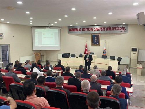 İlçemiz Mahalle Muhtarlarına Hizmet İçi Eğitimi Verildi